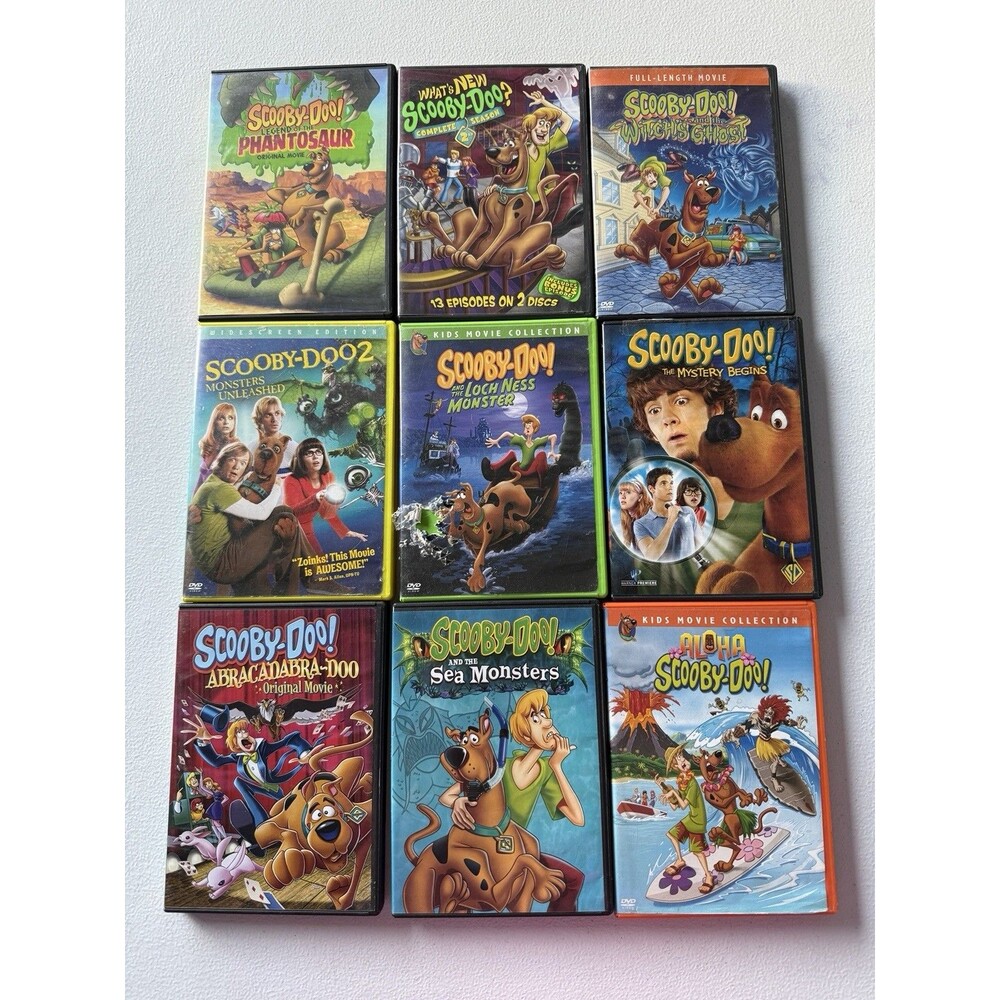 Scooby-Doo DVD Lot of 9 - Animated Movies, Live Action & Complete Season 2